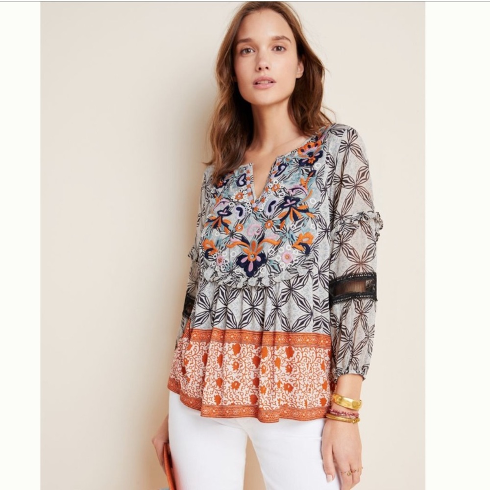 NWT Terri embroidered top Maeve